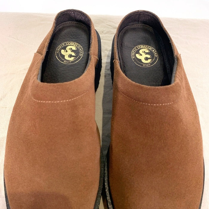 SIMPLY COMPLICATED シンプリーコンプリケイティド SUEDE LUG MULE スウェード ミュール サンダル ブラウン SIZE 8 (26.0cm) 福生店