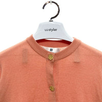 BALLANTYNE バランタイン ピュアニューウール カーディガン サーモンピンク Size44 瑞穂店