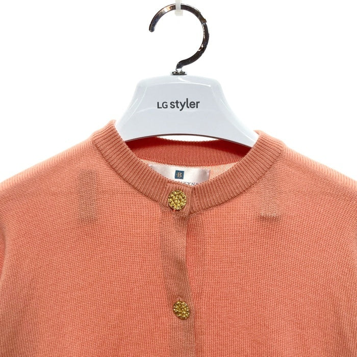 BALLANTYNE バランタイン ピュアニューウール カーディガン サーモンピンク Size44 瑞穂店