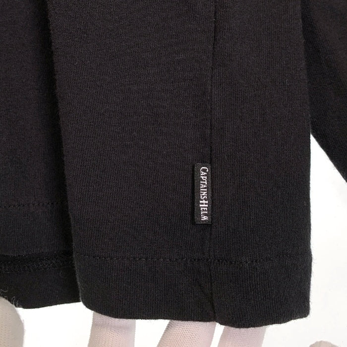 CAPTAINS HELM キャプテンズヘルム SYL LOGO L/S POCKET TEE ロングスリーブ ポケットTシャツ 長袖 ブラック 刺繡 プリント CH23-SP-T30 Size L 福生店
