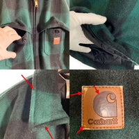 CARHARTT カーハート ウール キルティング メルトン チェック ジャケット グリーン 05055-120 Size L 福生店