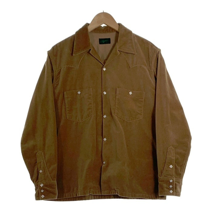 STEVENSON OVERALL Co. スティーブンソン オーバーオール UrbanLasso-UL1 ベロア ウエスタンシャツ ベージュ やや厚手 Size L 福生店