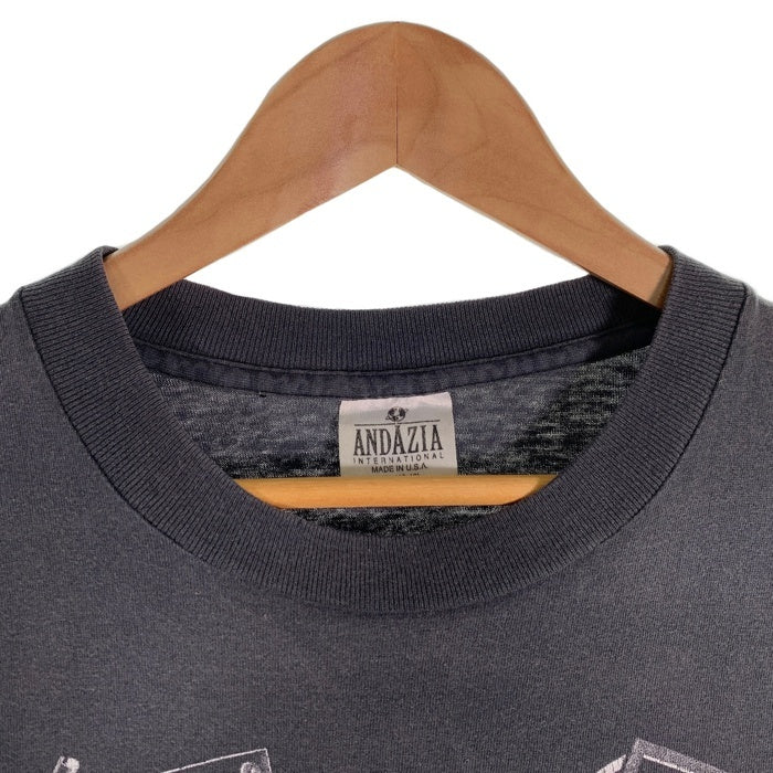 90's M.C.Escher エッシャー ダブルサイド マルチプリント Tシャツ ブラック だまし絵 ANDAZIA USA製 Size XL 福生店