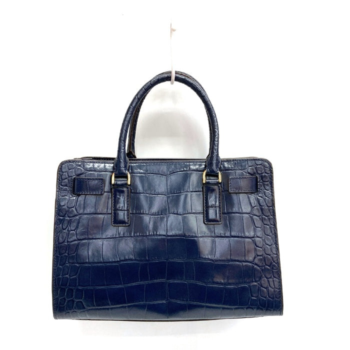MICHAEL KORS マイケルコース レザー クロコ型押し 2way ハンド・ショルダーバック ネイビー 瑞穂店
