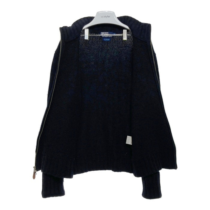 Polo by Ralph Lauren ポロラルフローレン ラムウール ジップアップニットセーター ブラック Size L 瑞穂店