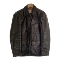 50's~ Irvin forster アーヴィンフォースター ホースハイド レザージャケット TALONジップ 裏キルティング ブラウン Size 40 福生店