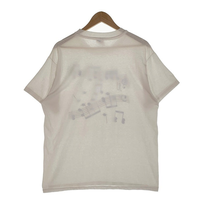 90's Hanes ヘインズ 音符プリント Tシャツ ホワイト オールド Size L 福生店