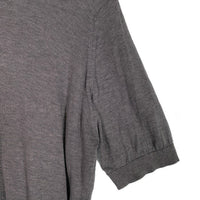 JOHN SMEDLEY ジョンスメドレー モックネック ショートスリーブ コットンニットセーター グレー 薄手 Size M 福生店