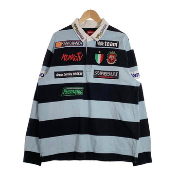 SUPREME シュプリーム 22SS Stripe Rugby ストライプラグビー ラガーシャツ ブルー ブラック Size XL 福生店