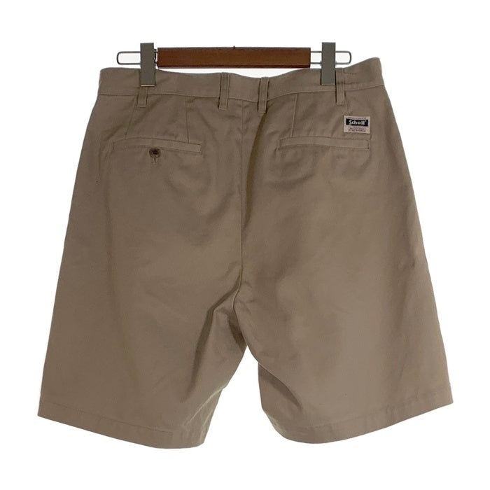 Schott ショット DOUBLE PLEATED T/C SHORTS プリーツ ショート ハーフ パンツ カーキ Size L 福生店