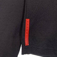 PRADA SPORT プラダスポーツ ハーフジップ スタンドカラー プルオーバートップ 長袖 ブラック ポリエステル ラバーパッチ SJJ80 Size M 福生店