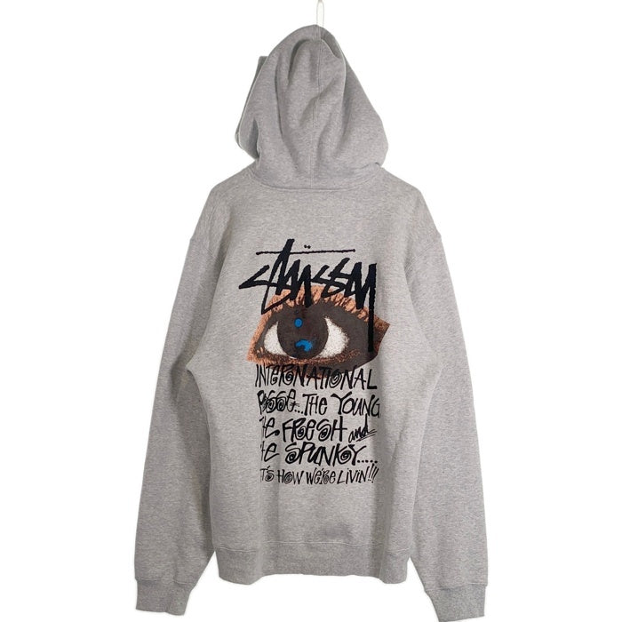 STUSSY ステューシー Eye Graffic Hoodie アイ グラフィック プルオーバー フーディー パーカー グレー Size XL 福生店