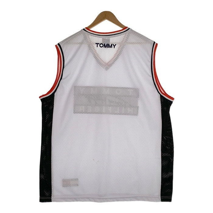 90's TOMMY HILFIGER トミーヒルフィガー メッシュ ゲームシャツ ユニフォーム ホワイト Size XL 福生店