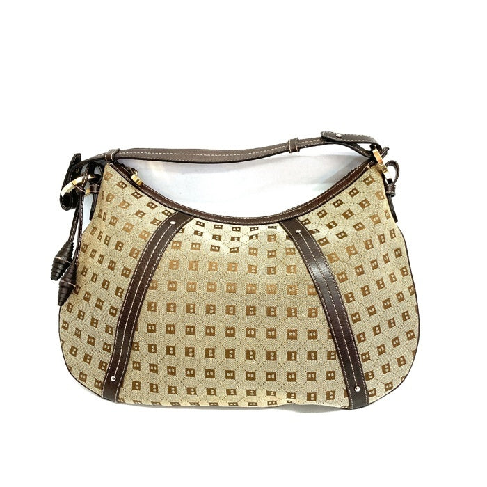 BALLY バリー モノグラム Bロゴ レザー キャンバス ショルダーバッグ 肩掛け ベージュ 瑞穂店
