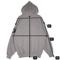 90's majestic マジェスティック RAIDERS レイダース NFL プルオーバー フーディー パーカー グレー カナダ製 Size XL 福生店