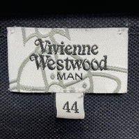 Vivienne Westwood MAN ヴィヴィアンウェストウッドマン オーブ刺繡 鹿の子 ポロシャツ ブラック Size 44 瑞穂店