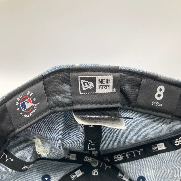 NEW ERA ニューエラ NEW YORK YANKEES デニムペイントダメージ加工 ベースボールキャップ ライトインディゴ size8(63.5cm) 瑞穂店