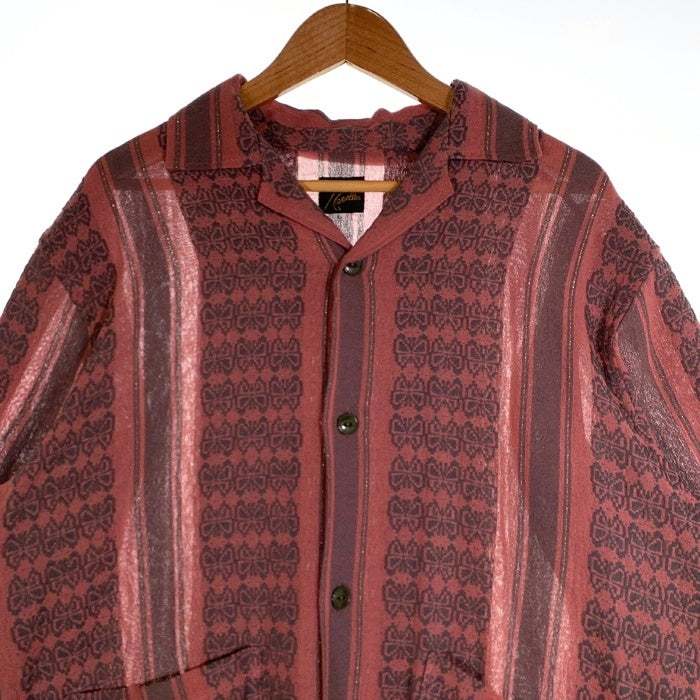 Needles ニードルズ CABANA SHIRT コットン オープンカラーシャツ 半袖 ピンク MR242 Size L 福生店