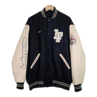 LFYT エルエフワイティー WORLD CHAMPS 2021 LF LOGO STADIUM JACKET スタジアムジャケット ブラック ウール レザ－ Size XL 福生店