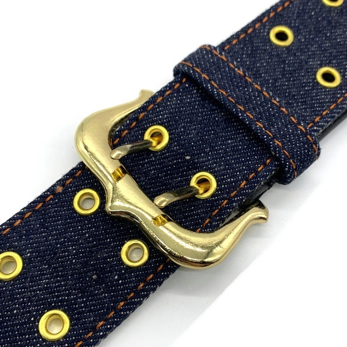 EVISU エヴィス チェック 革 デニム サスペンダー 福生店