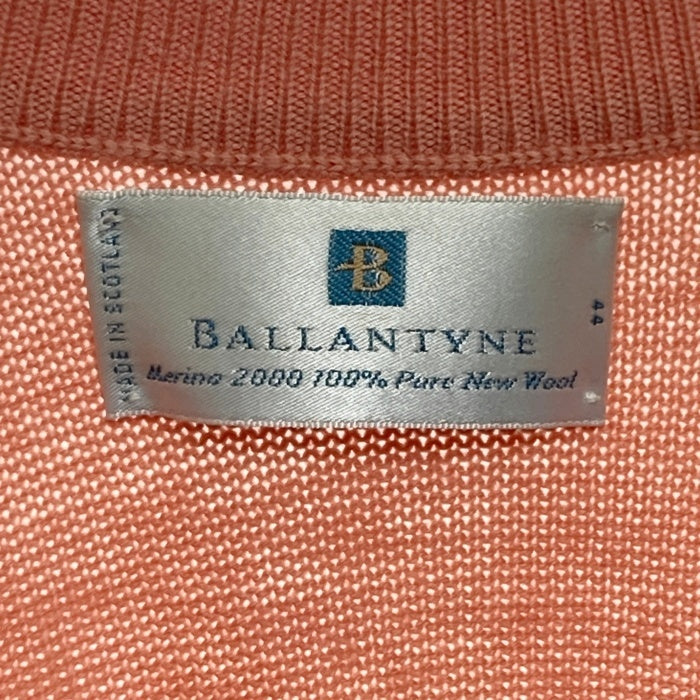 BALLANTYNE バランタイン ピュアニューウール カーディガン サーモンピンク Size44 瑞穂店