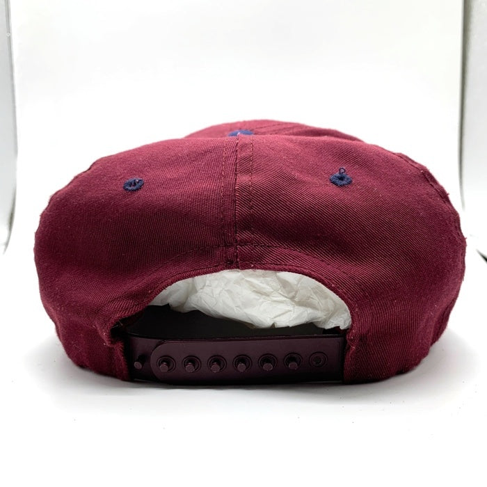 90`s AMERICAN BUREAU OF SHIPPING OWNCO 企業 ツートーン 6パネル キャップ バーガンディー ネイビー USA製 福生店