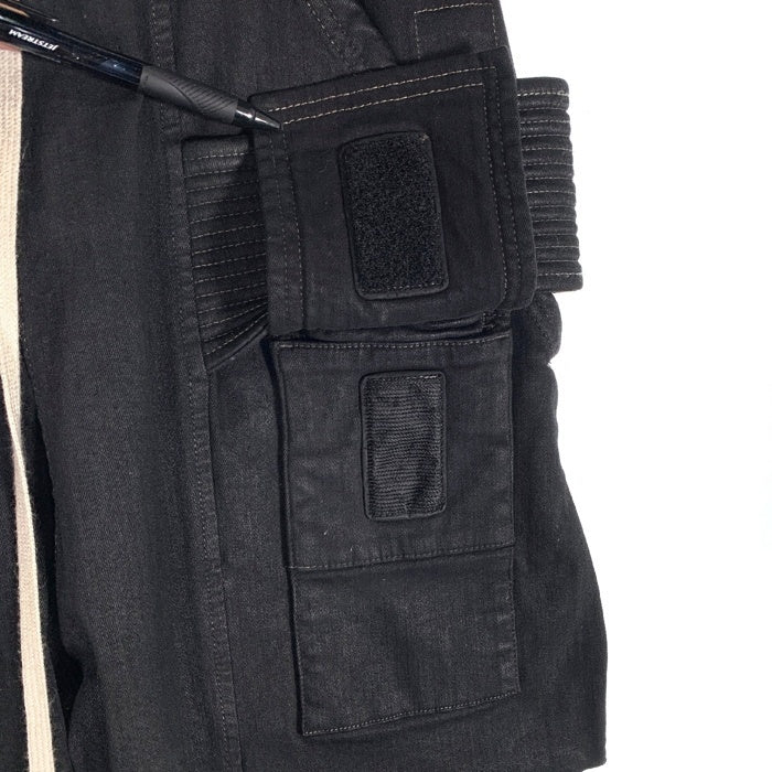 Rick Owens DRKSHDW リックオウエンス ダークシャドウ 24SS CREATCH CARGO クリーチカーゴパンツ ブラックストレッチデニム DU01D1376-SBB Size S 福生店