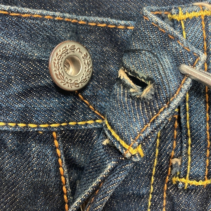 EVISU PARIS エヴィス パリ ボタンフライ テーパードデニムパンツ ジーンズ インディゴ Lot.0001 Size 29×34 瑞穂店