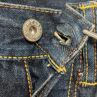 EVISU PARIS エヴィス パリ ボタンフライ テーパードデニムパンツ ジーンズ インディゴ Lot.0001 Size 29×34 瑞穂店