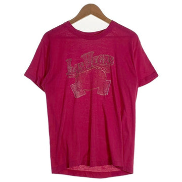80's Las Vegas ラスベガス プリントTシャツ ピンク SCREEN STARS Size XL 福生店
