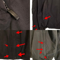 PERRY ELLIS PORTFOLIO ペリーエリス ポートフォリオ コットン ナイロン ジップアップジャケット ブラック 古着 Size L 福生店
