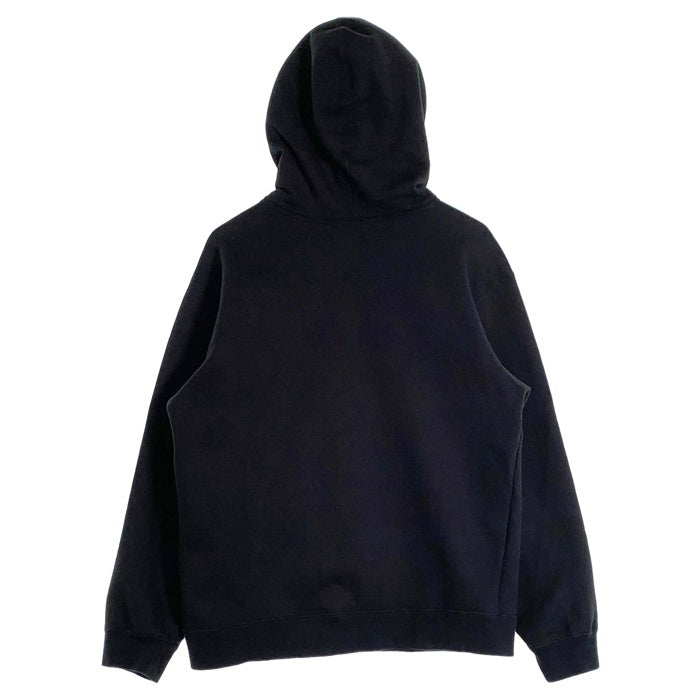 SUPREME シュプリーム 19AW NIKE ナイキ Leather Applique Hooded Sweatshirt レザーアップリケ プルオーバースウェットパーカー フーディー ブラック CK6225-010 Size L 福生店