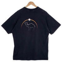 90`s CAMEL キャメル プリント ポケットTシャツ 半袖 ブラック 袖裾シングル ONEITA Size XL 福生店