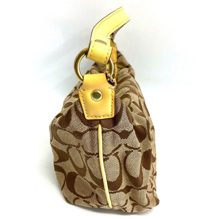 COACH コーチ 41103 フラワーモチーフ シグネチャー アクセサリーポーチ ベージュ 瑞穂店