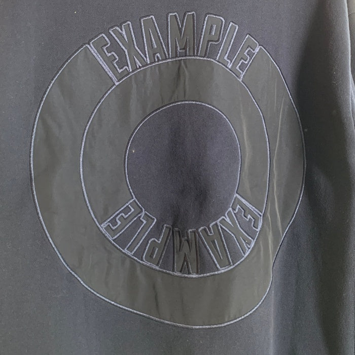 EXAMPLE エグザンプル ROUND LOGO HOODIE ラウンドロゴ フーディー パーカー フード刺繡 ネイビー Size XL 福生店