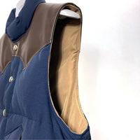 SUGAR CANE シュガーケーン レザーヨーク ダウンベスト ネイビー SC12340 Size S 瑞穂店