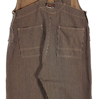 AT-DIRTY アットダーティー ヒッコリーストライプ オーバーオール ブラウン CKS1015 Size L 福生店