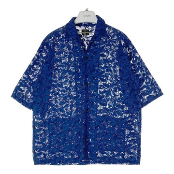 Needles ニードルズ MR252 Cabana Shirt Lace Cloth カバナシャツ レース生地 ブルー sizeL 瑞穂店
