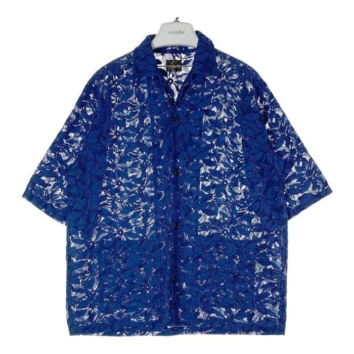 Needles ニードルズ MR252 Cabana Shirt Lace Cloth カバナシャツ レース生地 ブルー sizeL 瑞穂店