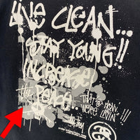 00's STUSSY ステューシー 半袖 Tシャツ ブラック ホワイト メキシコ製 Size M 福生店