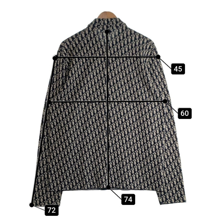 Christian Dior クリスチャンディオール Oblique Overshirt 長袖 ロングスリーブ オブリーク ジャガード オーバーシャツ ネイビー ホワイト 023M550AT099 Size XL 福生店