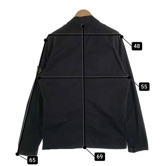 STONE ISLAND ストーンアイランド Overshirt オーバーシャツ ジップアップシャツジャケット ブラック 791511010 Size L 福生店