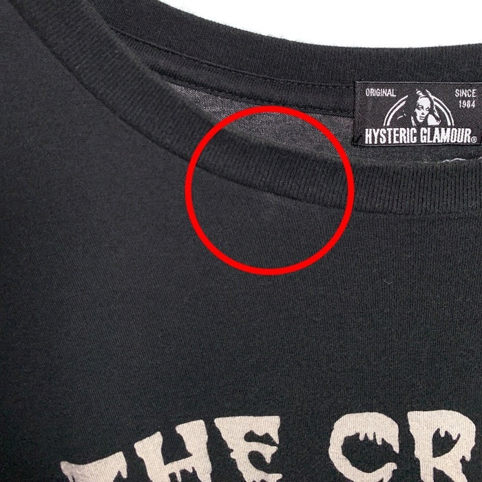 HYSTERIC GLAMOUR ヒステリックグラマー THE CRAMPS プリントTシャツ ブラック 02183CT23 Size M 福生店