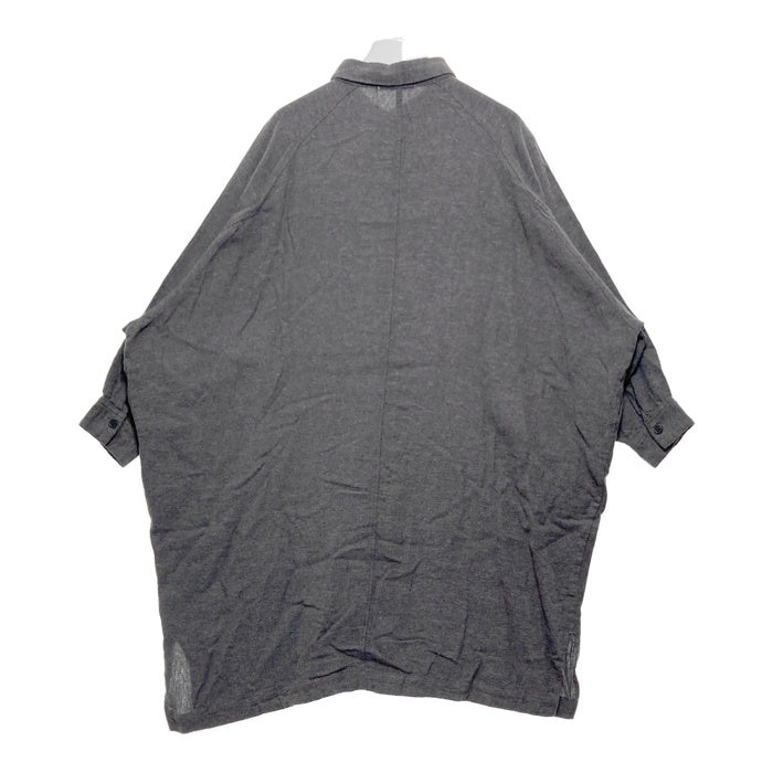 SUN VALLEY サンバレー コットンリネンダンガリー起毛ワンピース グレージュ sizeM 瑞穂店