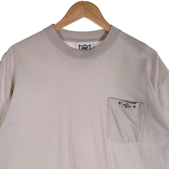 RHC Ron Herman ロンハーマン HTC エイチティーシー Hollywood Trading Company ハリウッドトレーディングカンパニー 26FW Studs Collection スタッズコレクション Pocket Tee ポケT ポケット 半袖 Tシャツ アイボリー USA製 Size M 福生店