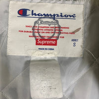 Supreme シュプリーム 13SS Champion チャンピオン Satin Jacket サテンジャケット スタジャン ネイビー Size S 福生店