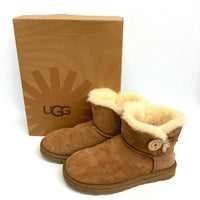 UGG アグ MINI BAILEY BUTTON II ミニベイリーボタンブーツ CHESTNUTブラウン size23cm 瑞穂店