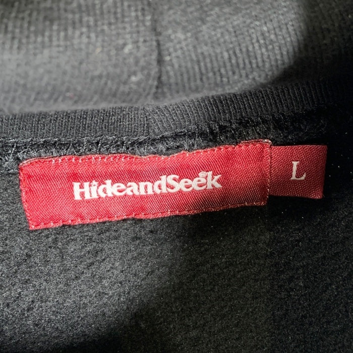 HIDE AND SEEK ハイドアンドシーク 25AW 30th Hooded Sweat Shirt 30周年 プルオーバーパーカー フーディー ブラック HC-090425 Size L 福生店