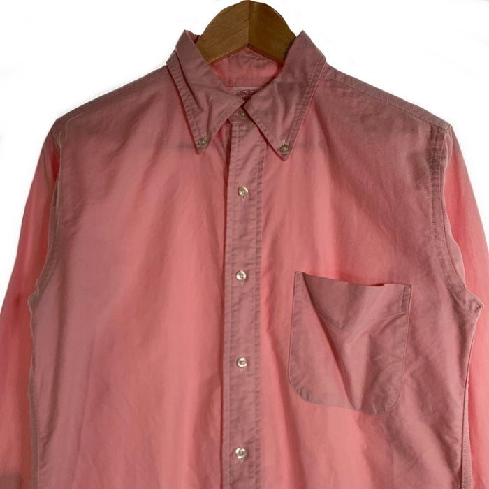 Brooks Brothers ブルックスブラザーズ Makers スーピマコットン ボタンダウンシャツ 長袖 ピンク USA製 Size 15 1/2 福生店