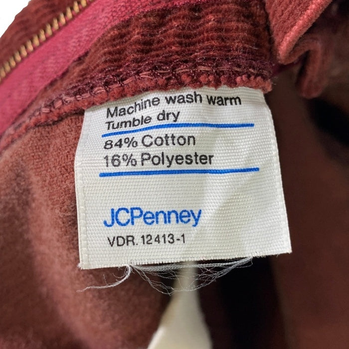 70's 80's JC Penney ジェーシーペニー ブーツカット コーデュロイ フレアパンツ バーガンディー Size ウエスト約98cm 福生店